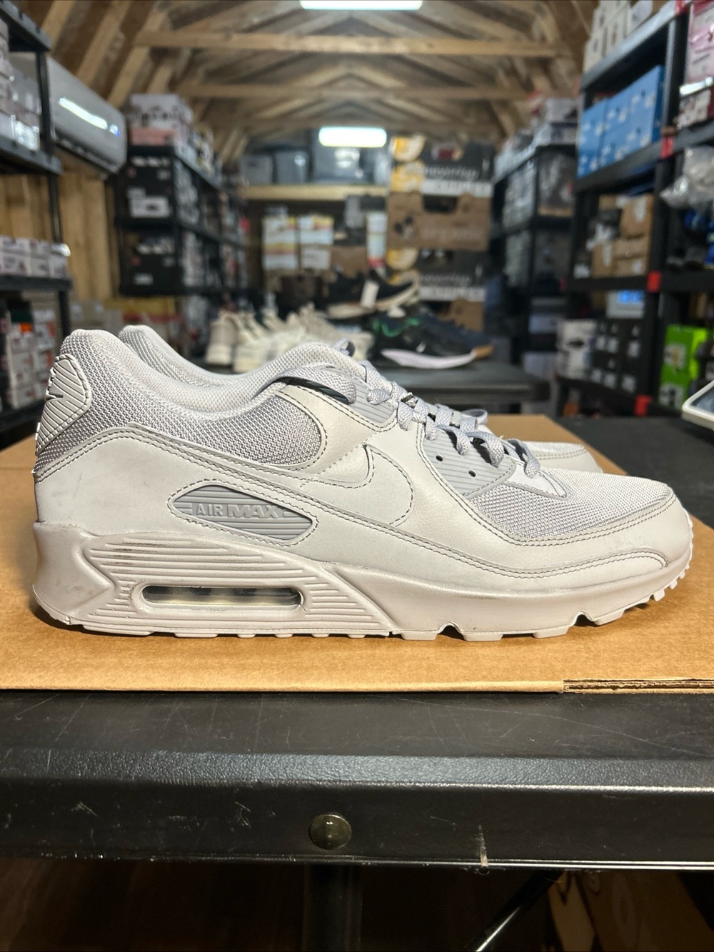 Nike Air Max 90 Low-Profile Sneaker - Triple Grey. Size 14. No Box